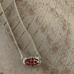 Kendra Scott Fuschia Kyocera Opal Elisa Necklace.  Good Condition.